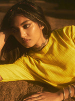 Thumbnail for trueBrowns Lime Cotton Dobby Kurta Pant Set - Distacart