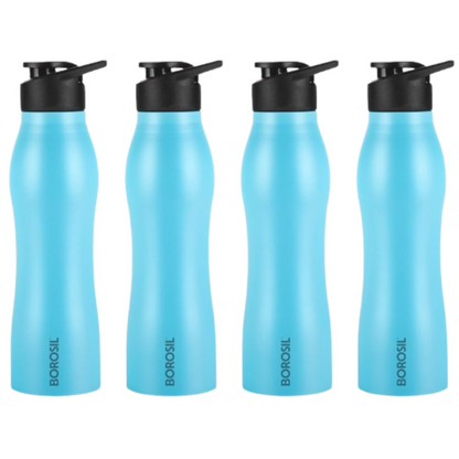 Borosil Hydra Grip Go Stainless Steel Water Bottle - Blue - Dista