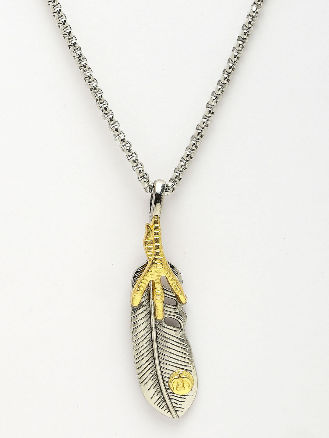 NVR Men's Silver-Plated Stainless Steel Pendant with Chain - Distacart