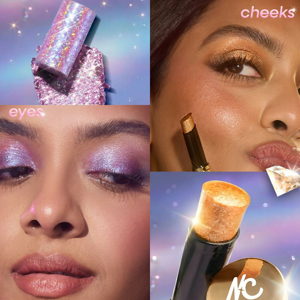 Nykaa Diamond Jelly Cooling Shimmer Eyeshadow Stick - Multi-Use, High Shine Glitter - Champagne Drip - Distacart