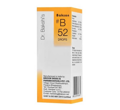 Bakson's Homeopathy B52 Drops - Distacart