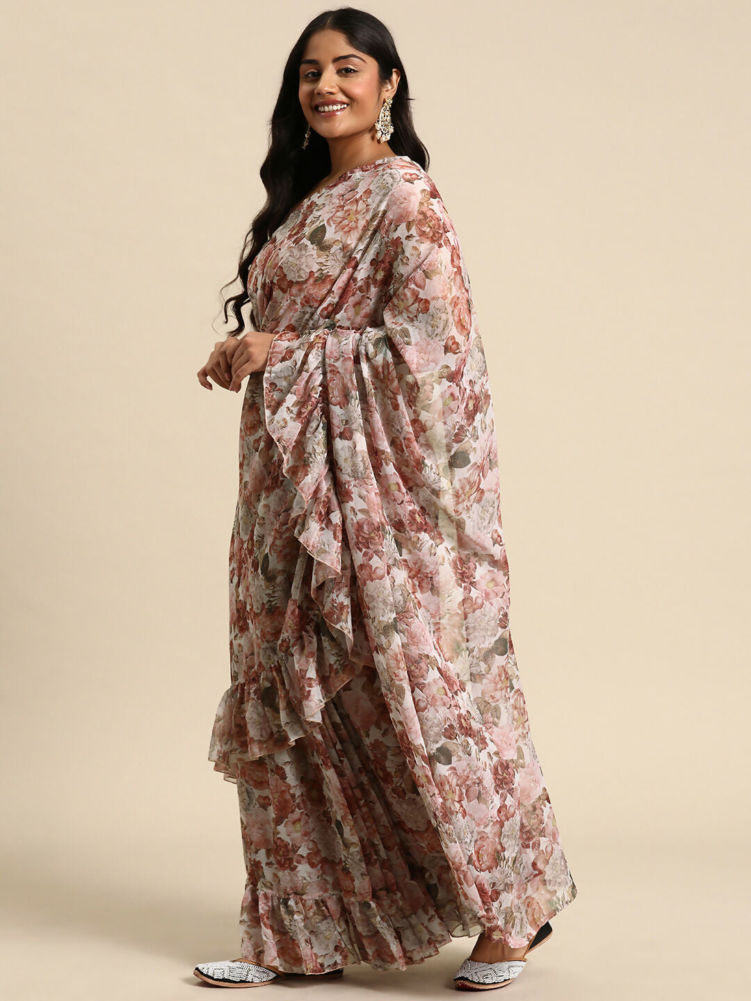 Ahalyaa Women's Traditional wear Saree - Pink - Distacart