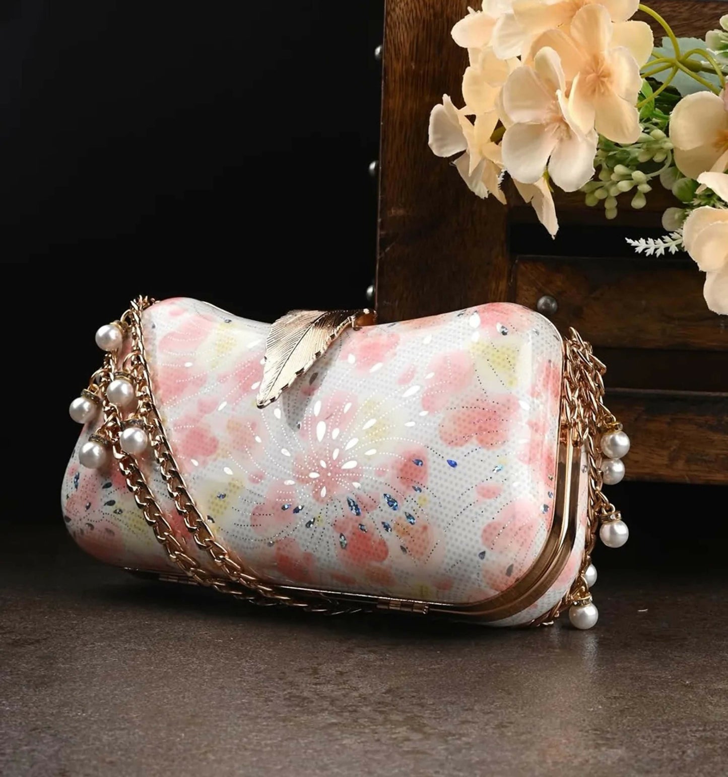 Joban Fashion Embellished Box Clutch - Multicolor - Dista