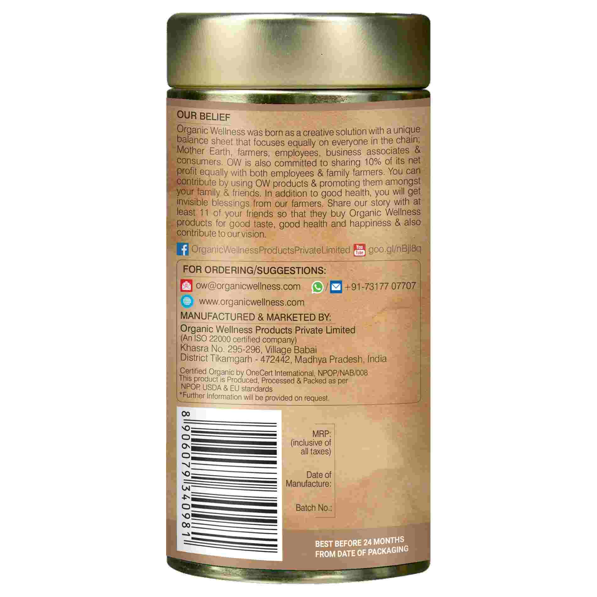 Organic Wellness Ow'Real Tulsi Ginger Tin Pack - Distacart