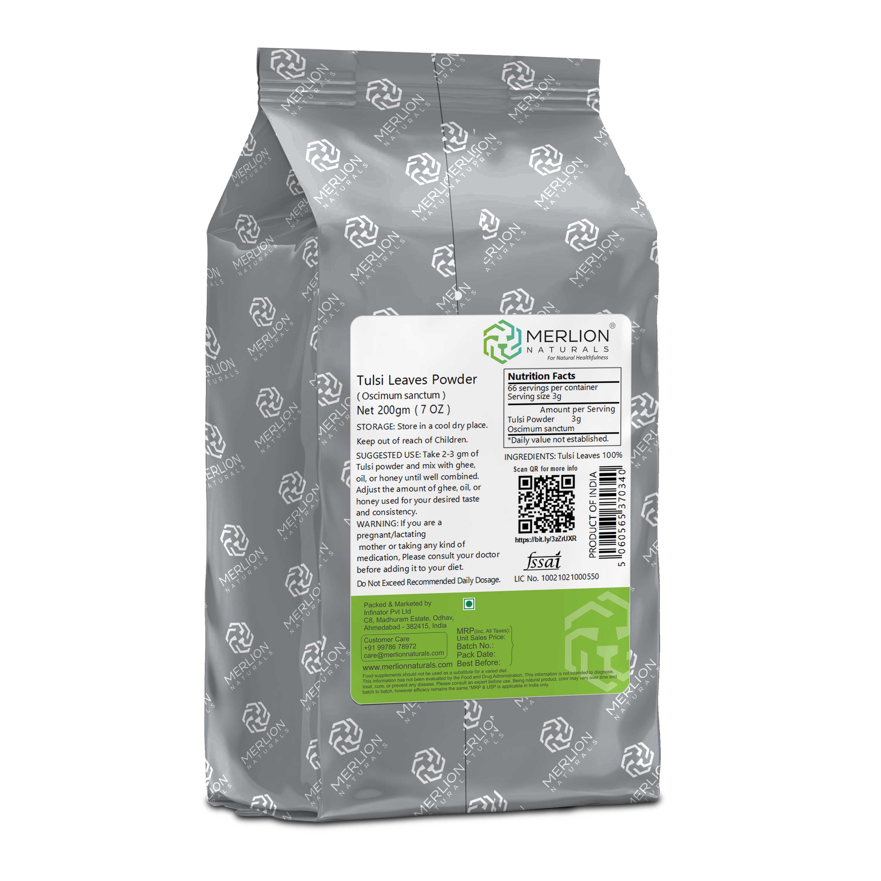 Merlion Naturals Tulsi Leaves Powder - Distacart