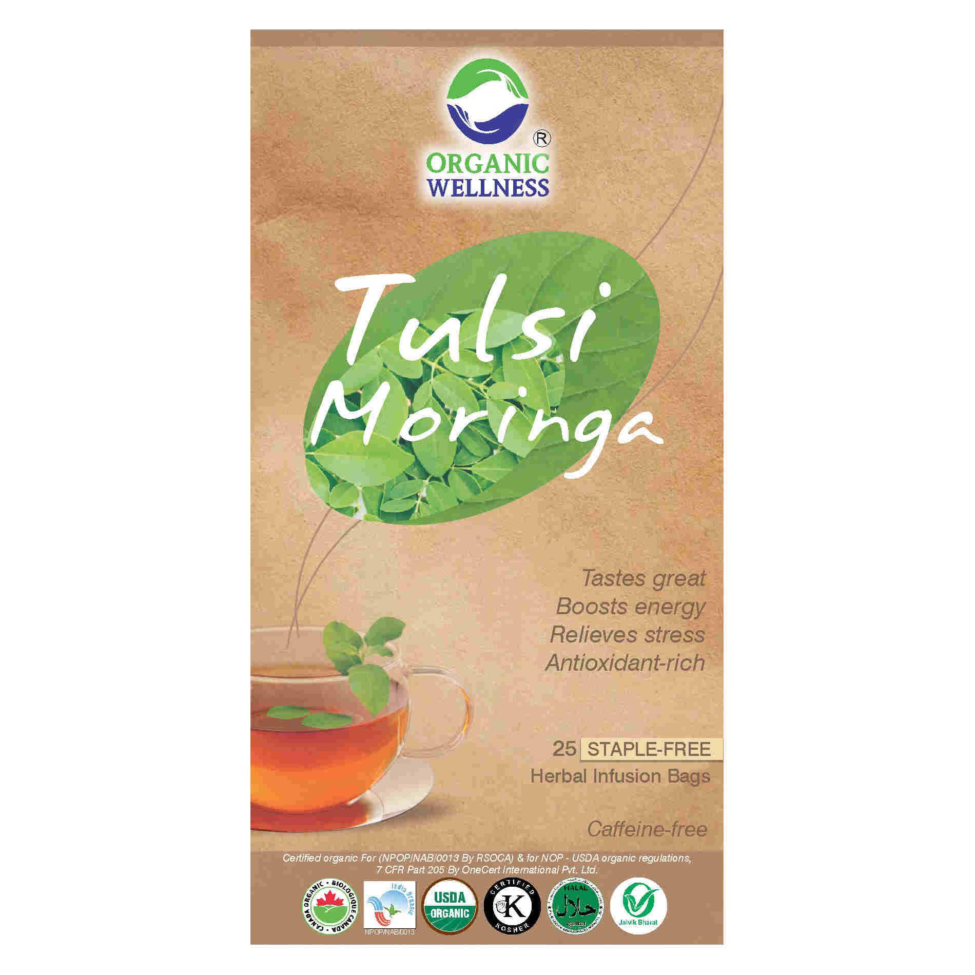 Organic Wellness Ow'real Tulsi Moringa Teabags - Distacart
