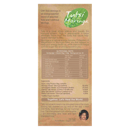 Organic Wellness Ow'real Tulsi Moringa Teabags - Distacart