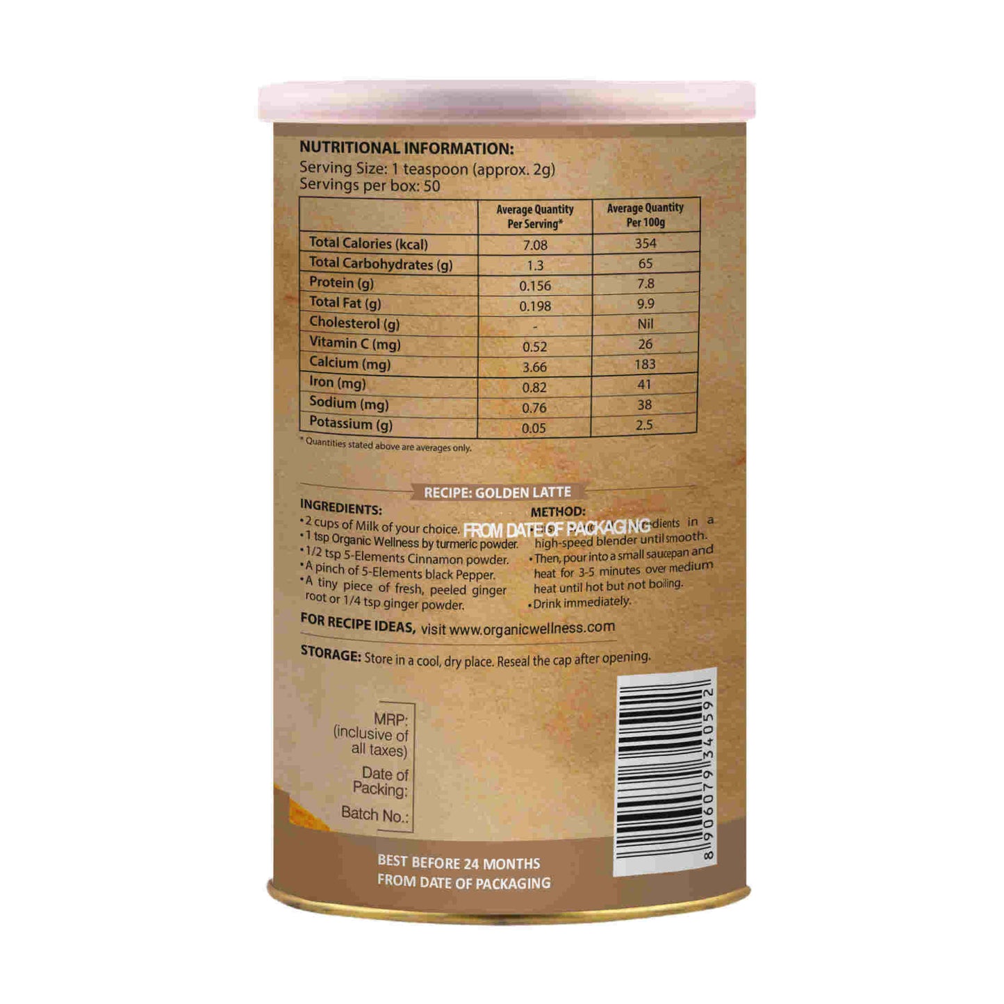 Organic Wellness Ow'zeal Turmeric Powder - Distacart