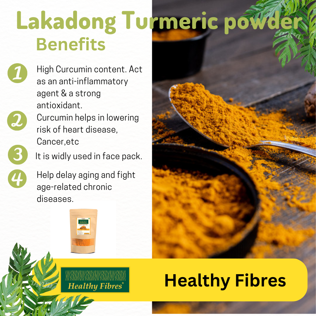 Healthy Fibres Lakadong Turmeric Powder - Distacart