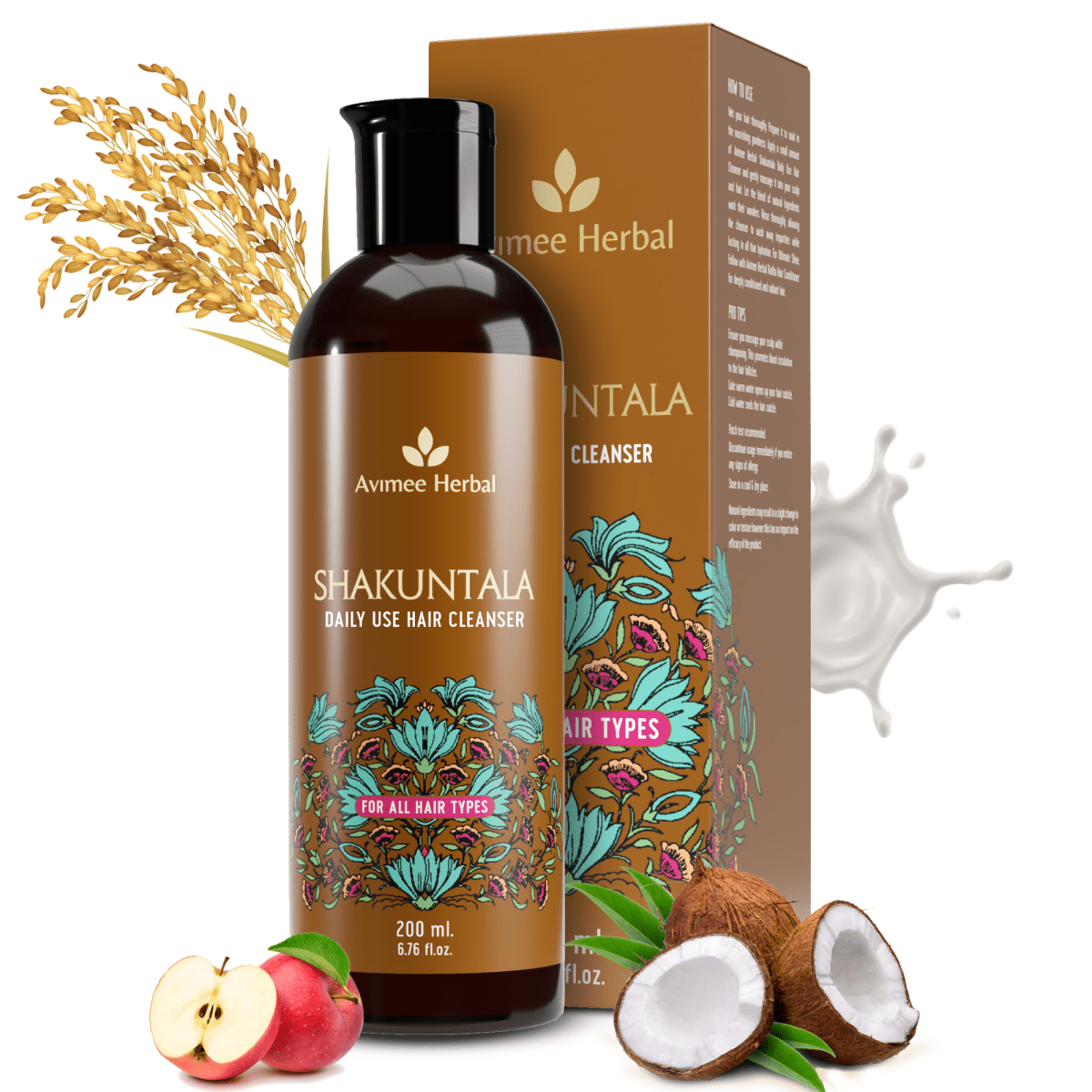 Avimee Herbal Shakuntala Hair Cleanser and Radha Hair Conditioner Combo For Silky, Shiny & Strong Hair - Distacart