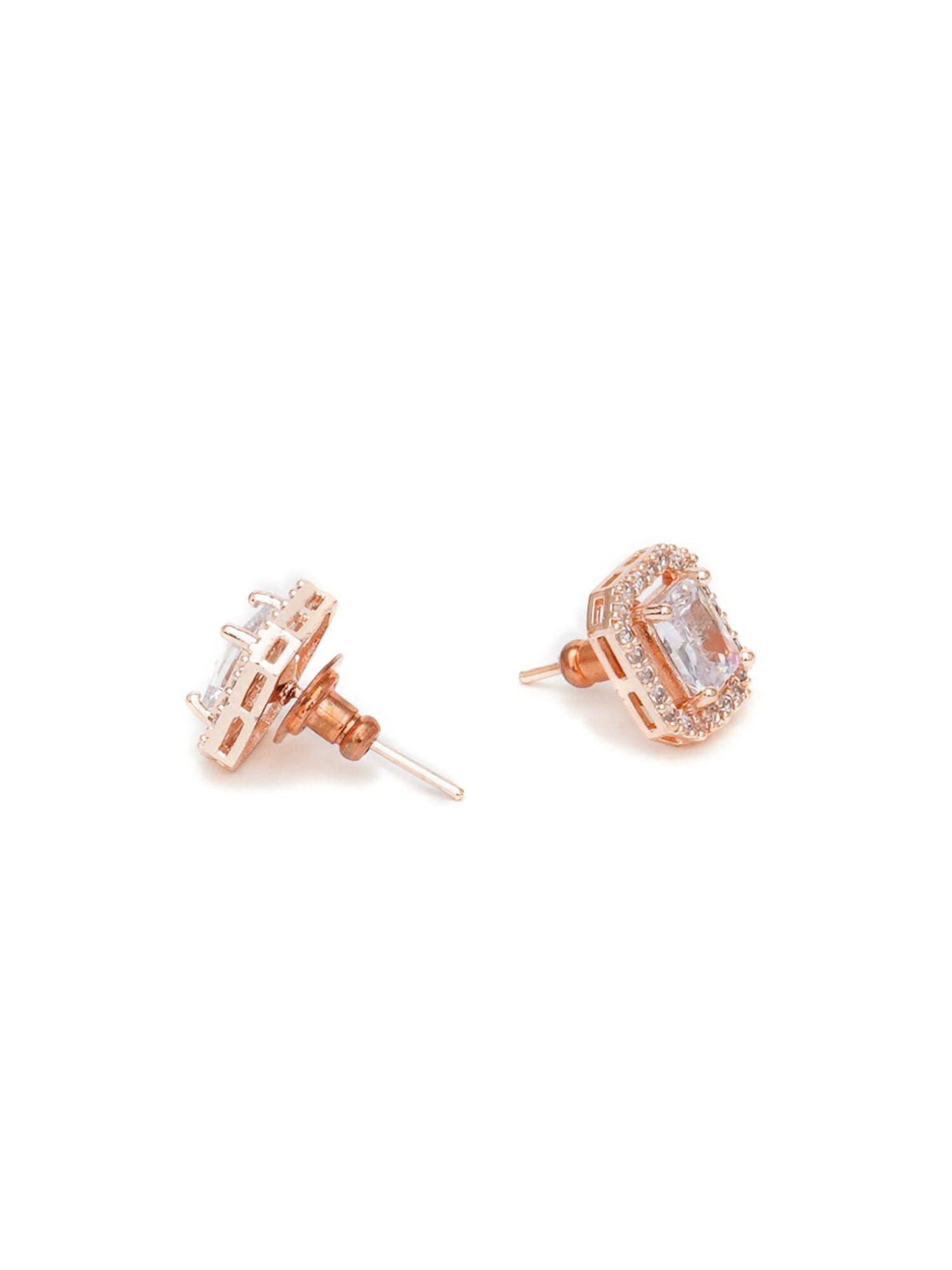 stone stud (Rose gold) - Ruby Raang - Distacart