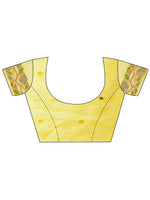 Thumbnail for Astita Linen Cotton Yellow Saree