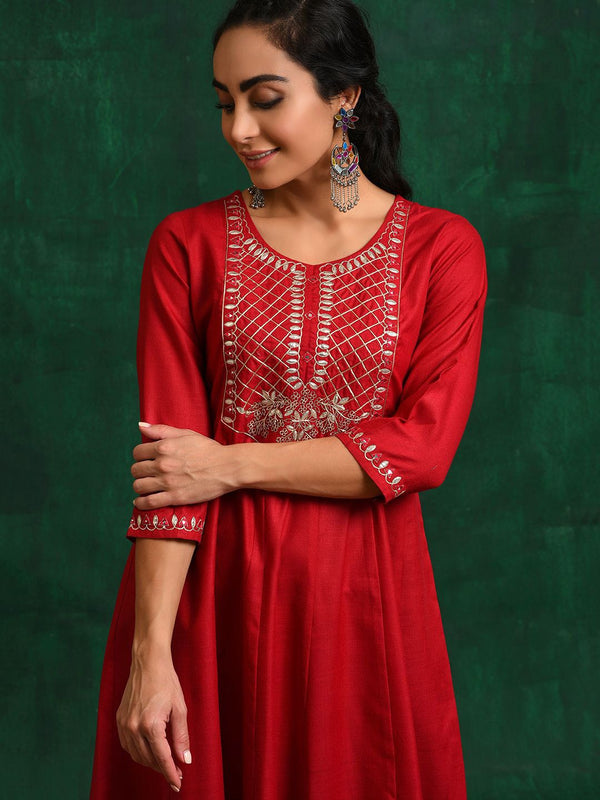Sangria Embroidered Ethnic Anarkali Kurta
