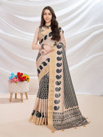 Thumbnail for Mitera Paisley Silk Blend Saree - Distacart
