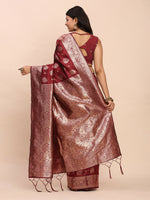 Thumbnail for Astita Banarasi Silk Maroon Saree
