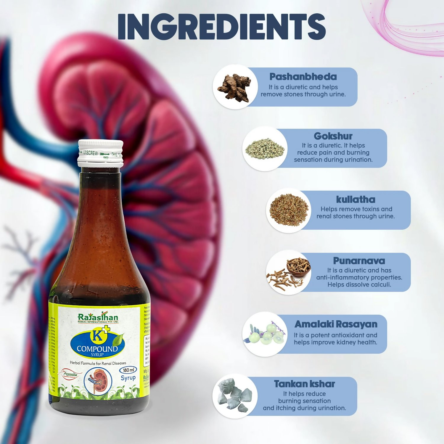 Rajasthan Herbals K+ Compound Syrup - Distacart