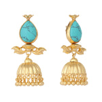 Thumbnail for Nuyug 22K Gold Plated Turquoise Grace Earrings