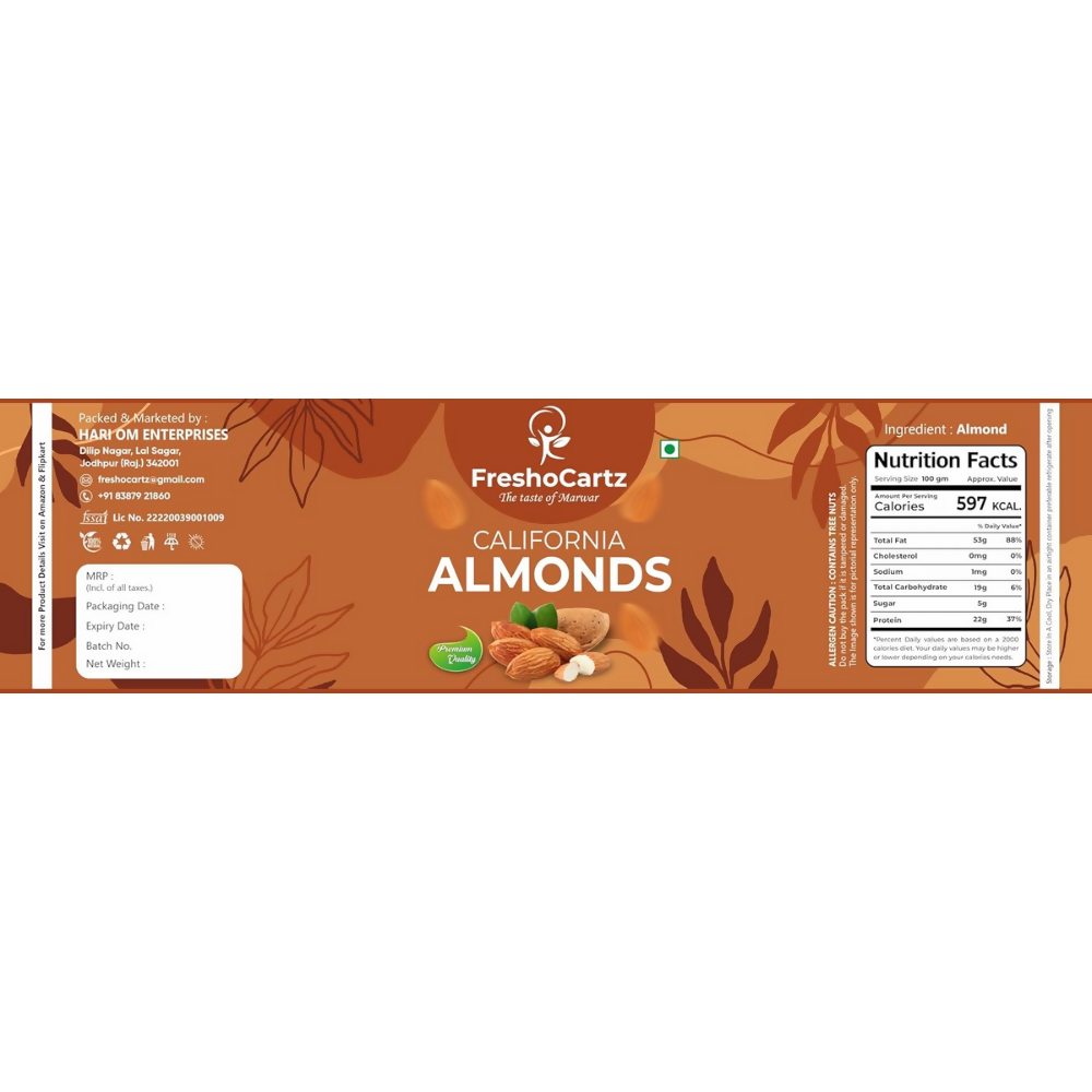 FreshoCartz California Almonds & Green Raisins Combo - Dista