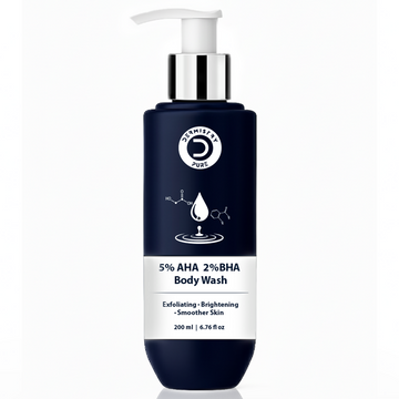 Dermistry 5% AHA 2% BHA Exfoliating D Tan Detan Acne Removal Body Wash For Oily All and Strawberry Skin - Distacart