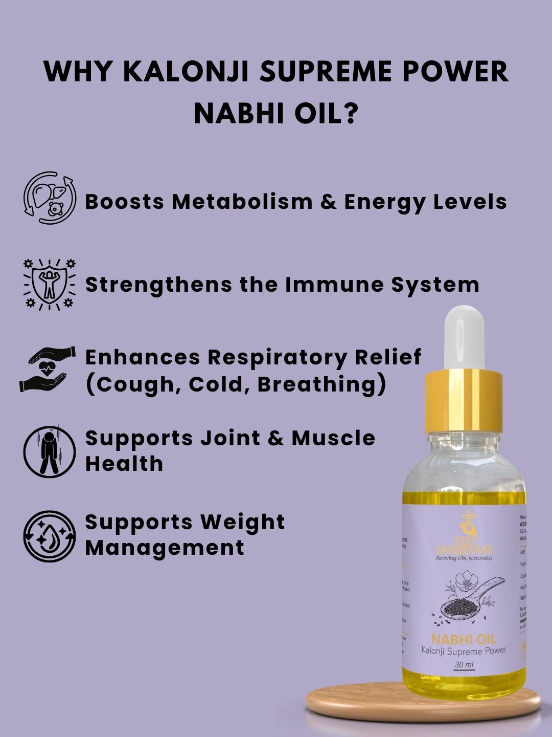 Ved Sanjeevani Kalonji Supreme Nabhi Oil - Dista