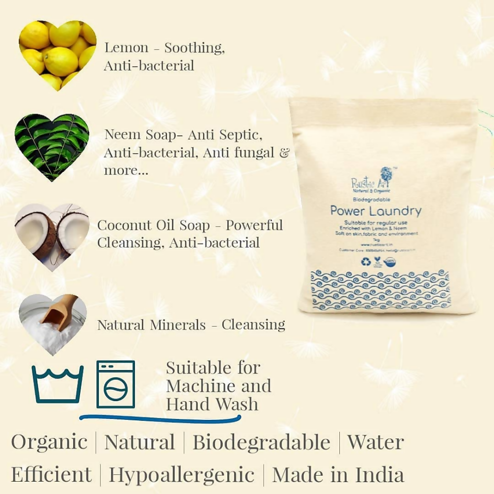 Rustic Art Biodegradable Power Laundry Detergent Powder - Dista