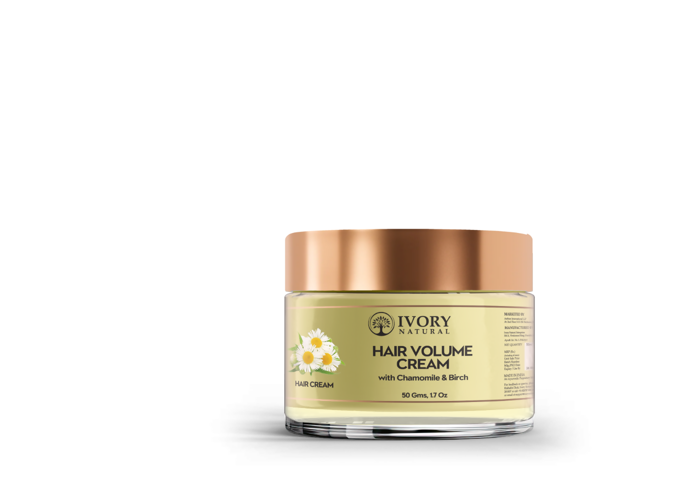 Ivory Natural Hair Volume Cream For Thicker, Fuller Looking Hair - Distacart