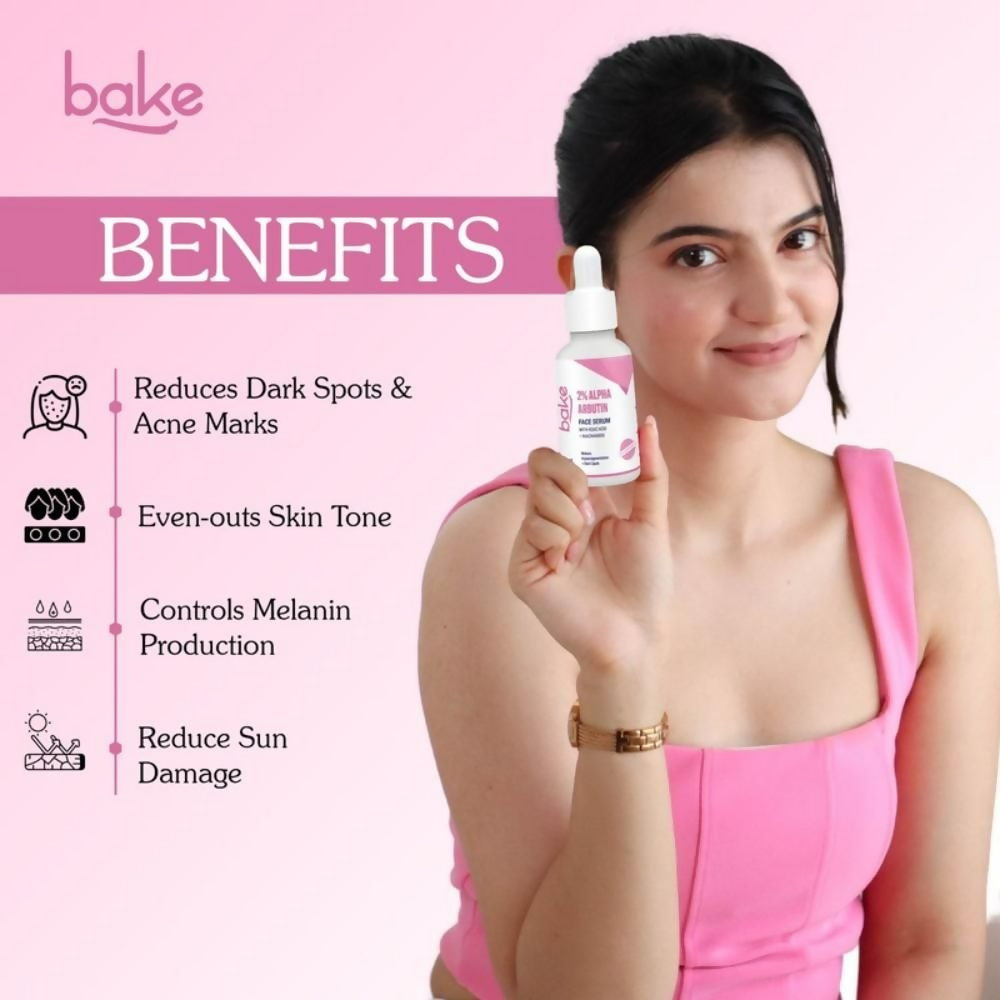 Bake 2% Alpha Arbutin Face Serum With Kojic Acid & Niacinamide - Distacart
