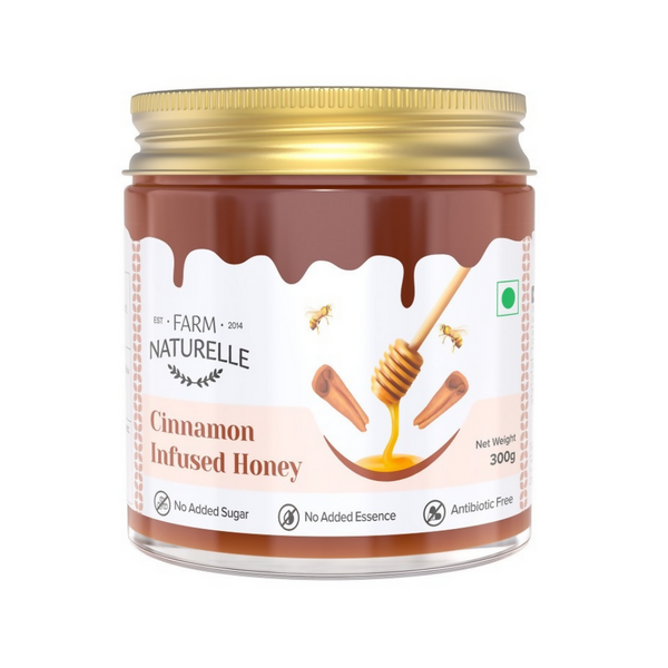 Farm Naturelle Cinnamon Infused Honey - 100% Pure and Natural