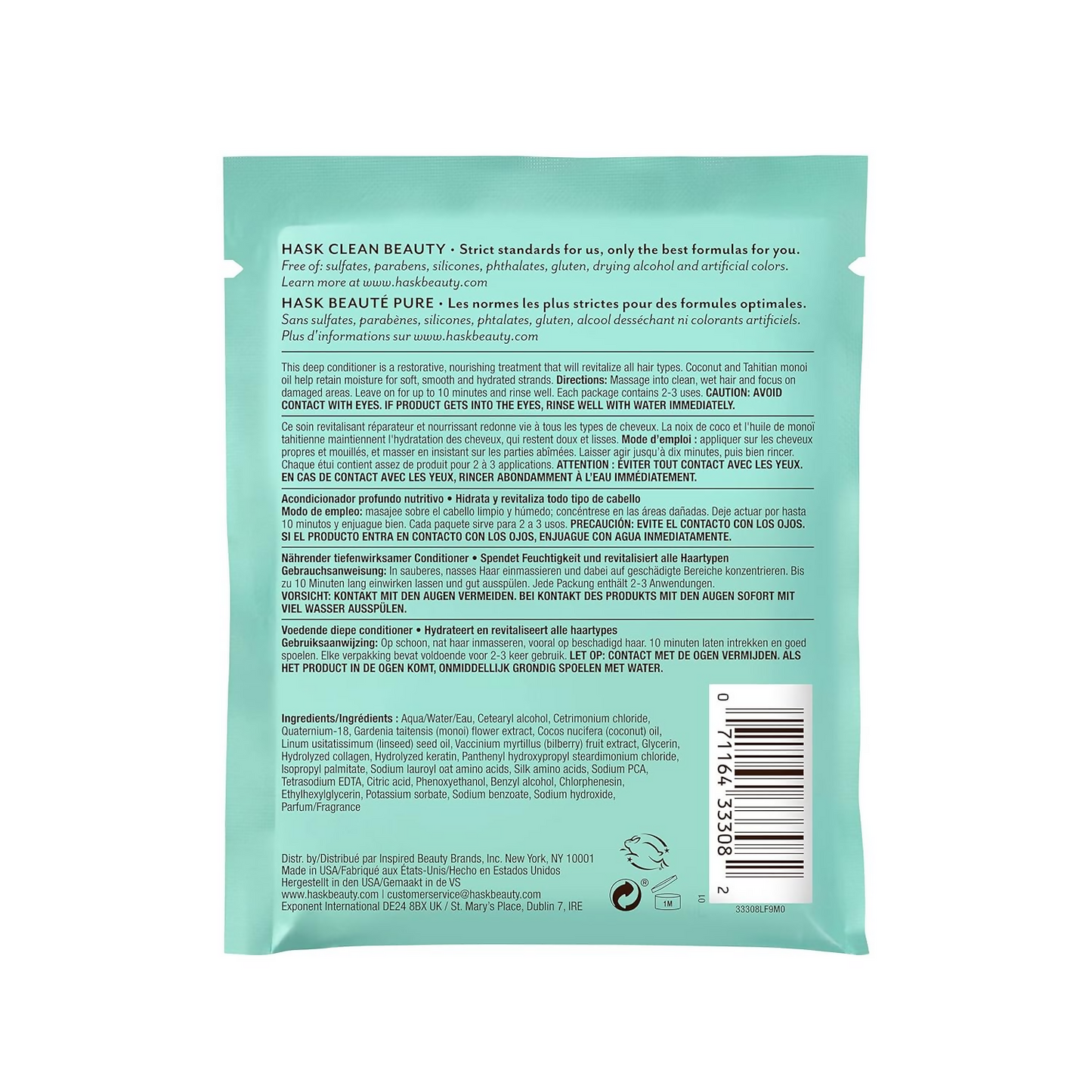 HASK Monoi Coconut Oil Nourishing Deep Conditioning - Distacart