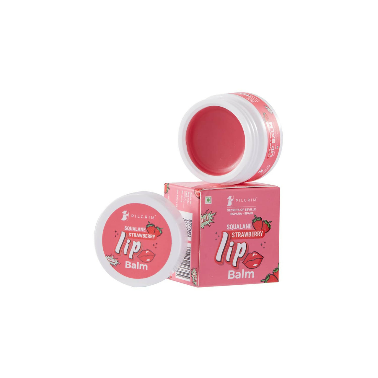 Pilgrim Spanish Lip Balm (Strawberry) For Dark Lips, Soothing & Hydrating Dry & Chapped Lips - Distacart