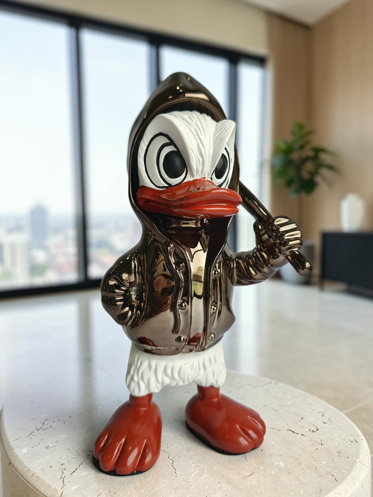 Sun Mun Decors Donald Duck Table Decor Figurine – Metallic Character Sculpture
