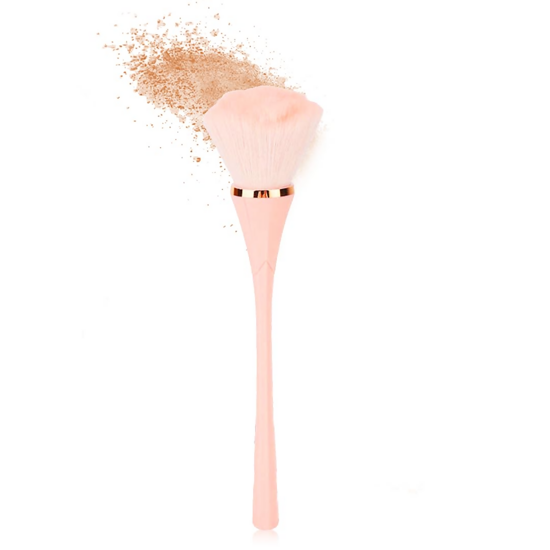 Gleva Multipurpose Professional Powder & Blush Cheek Brush - Pink Brush - Distacart