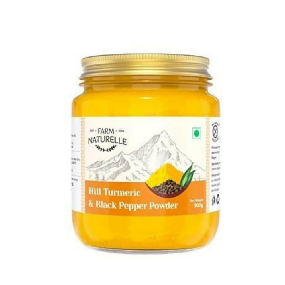 Farm Naturelle Mountain Turmeric Powder High Curcumin with Black Pepper