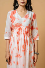 Thumbnail for Joban Fashion Peach Tie & Dye Kurta Pant Set - Distacart