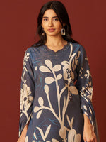 Thumbnail for Indo Era Women Floral Printed Beads and Stones Kurta with Trousers & Dupatta Kurta Sets
