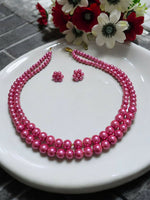 Thumbnail for Inhanns Everyday Workwear Pearl Set (Double Layered Pearls) - Pink - Distacart