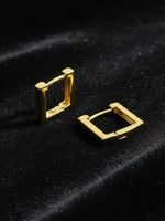 Thumbnail for NVR Men's Gold Plated Geomatric Shaped Hoop Earrings - Distacart