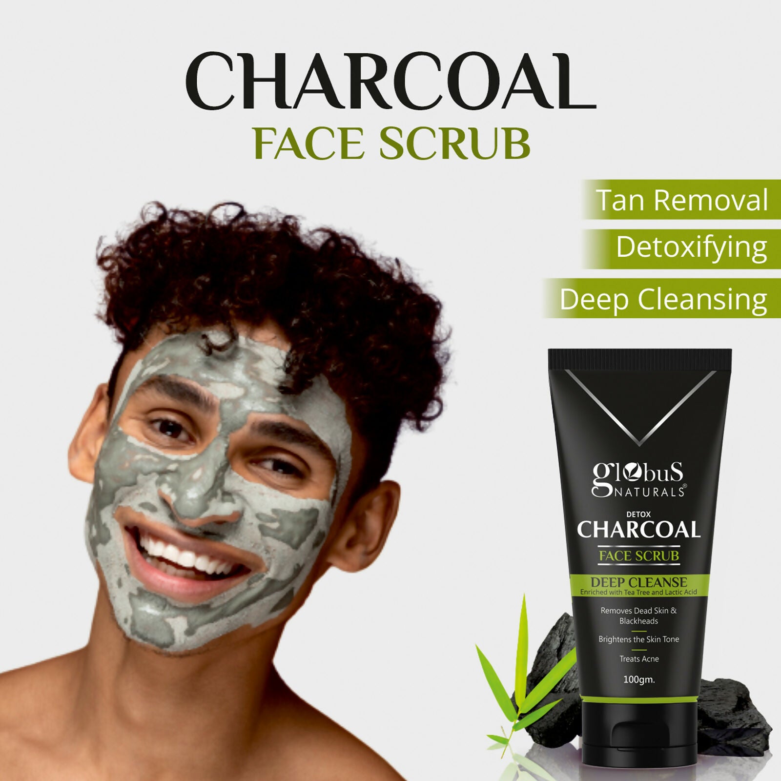 Globus Naturals Charcoal Scrub - Distacart