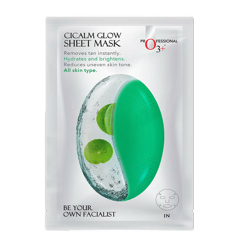 Professional O3+ Cicalm Glow Sheet Mask With Cica For D-Tan & Glow - Distacart