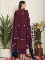 Thumbnail for Jyoti Fashion Women's Magenta Chinon Chiffon Embroidered Designer Straight Suit Set - Distacart