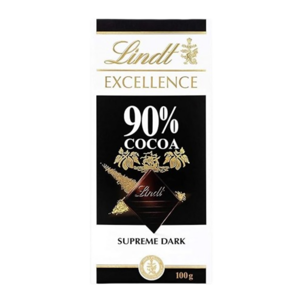 Lindt Excellence 90% Cocoa Dark Supreme Chocolate - Dista