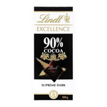 Thumbnail for Lindt Excellence 90% Cocoa Dark Supreme Chocolate - Dista