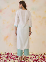 Thumbnail for Indo Era Women Ethnic Motifs Embroidered Sequinned Floral Kurta