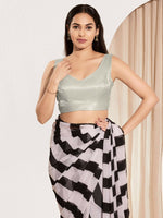 Thumbnail for Joban Fashion Silver Mulberry Silk Padded Blouse With Sweetheart Neck Sleeveless