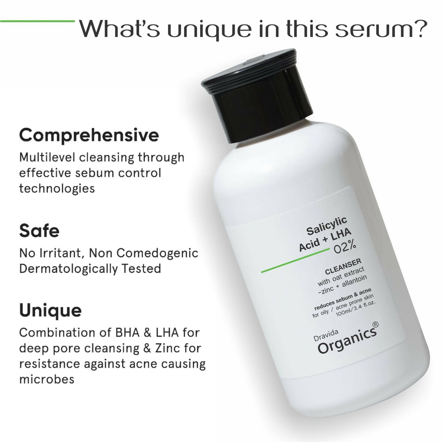 Dravida Organics 2% Salicylic Acid Face wash - Dista