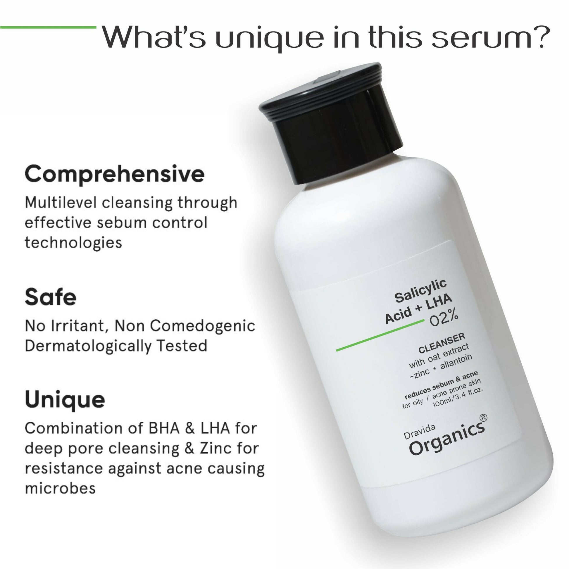 Dravida Organics 2% Salicylic Acid Face wash - Dista