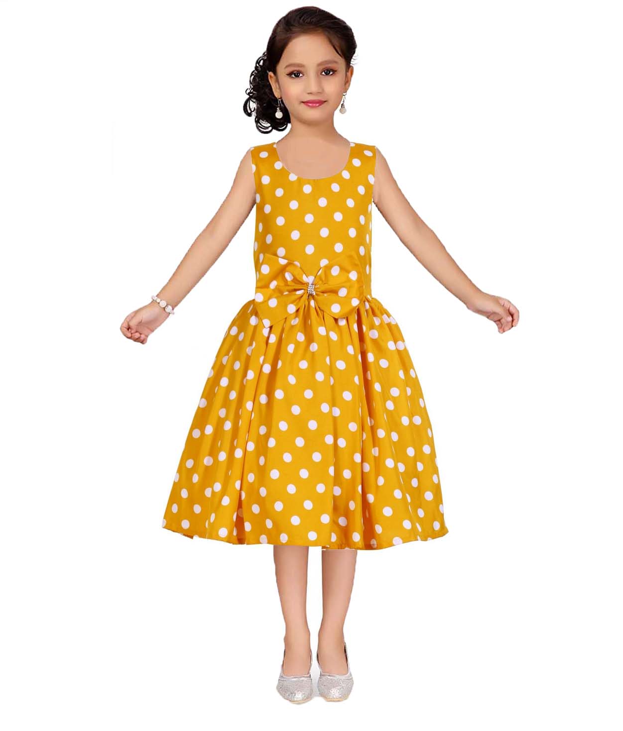 Asmaani Kids Party Wear Stylish Dresses, Perfect for Parties, Functions & Vacations - Yellow - Distacart