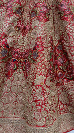 Thumbnail for Jyoti Fashion Women's Red Silk Fancy Dori & Sequins Multi Thread Embroidered with Diamond Work Wedding Lehenga Choli - Distacart