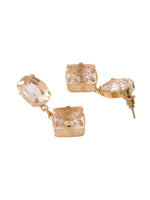 Thumbnail for NVR Women Golden Cz Studded Studs Earrings - Distacart