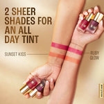 Thumbnail for Lakme 9To5 Double Duty Lip & Cheek Water Stain, Transferproof & Long Lasting , Sunset Kiss